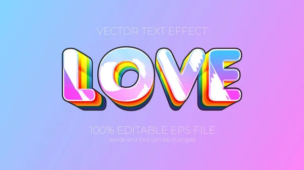 Amor Estilo Efecto Texto Editable Eps Efecto Texto Editable —  Fotos de Stock