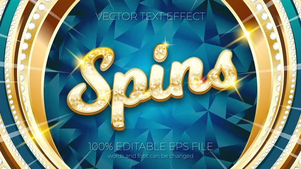 Spins Editable Text Effect Style Eps Editable Text Effect — Zdjęcie stockowe