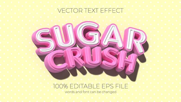 Sugar Crush Editable Text Effect Style Eps Editable Text Effect — Fotografie, imagine de stoc