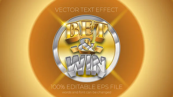 Bet Win Editable Text Effect Style Eps Editable Text Effect — Stockfoto