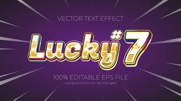 Lucky Editable Text Effect Style Eps Editable Text Effect — ストック写真
