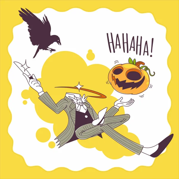 Pumpkin Jack Halloween Vector Illustration — Stock fotografie