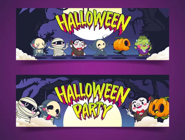 Halloween Banner Vector Illustration — 스톡 사진