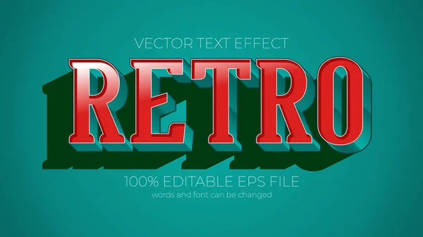 retro editable text effect style, EPS editable retro text effect