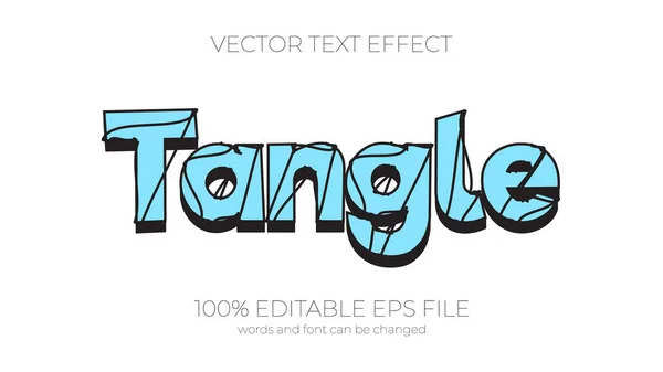 editable tangle text effect style, EPS editable text effect