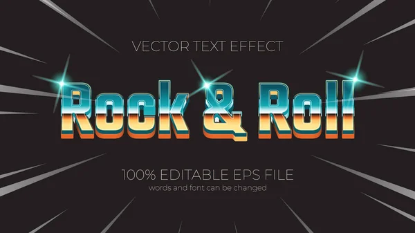 Rock Roll Editable Text Effect Style Eps Editable Text Effect — ストック写真