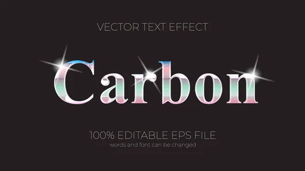 Carbon Editable Text Effect Style Eps Editable Text Effect — Stockfoto