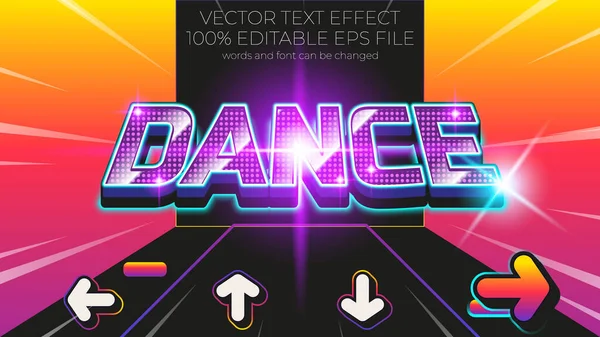 Step Dance Editable Text Effect Style Eps Editable Text Effect — Zdjęcie stockowe