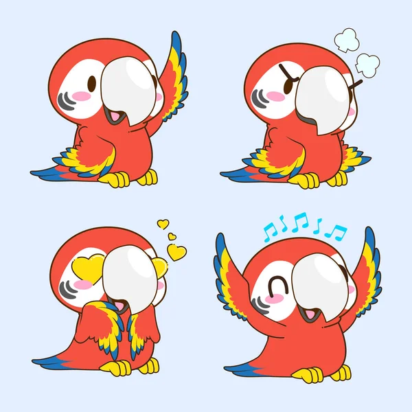 Cute Little Macaw Vector Illustration — ストック写真