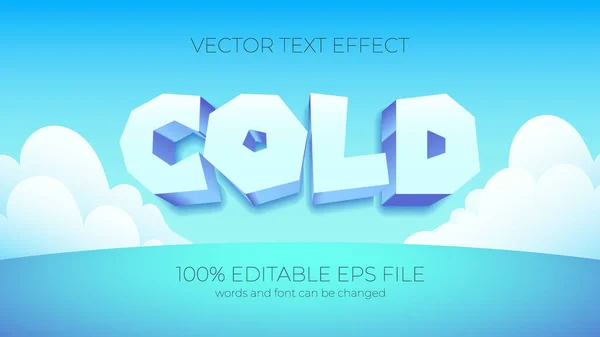 Cold Text Effect Style Eps Editable Text Effect — ストック写真