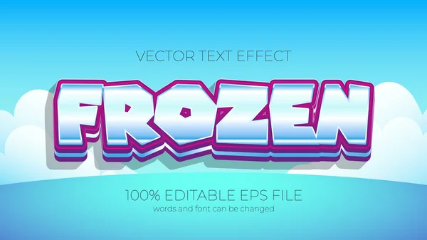 凍結テキストエフェクトスタイル Eps編集可能なテキストエフェクト — ストック写真