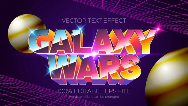 Galaxy Wars Text Effect Style Edytowalny Efekt Tekstowy Eps — Zdjęcie stockowe