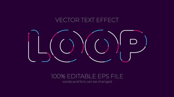 ループ編集可能なテキストエフェクトスタイル Eps編集可能なテキストエフェクト — ストック写真
