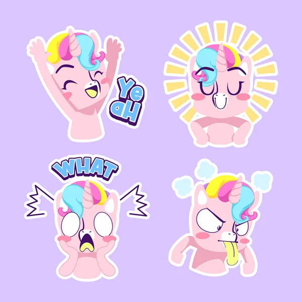 cute unicorn doodle sticker, unicorn illustration