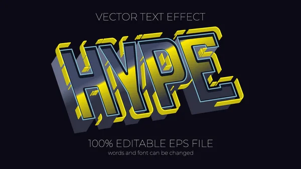 Redigerbar Hype Text Effekt Stil Eps Redigerbar Text Effekt — Stockfoto