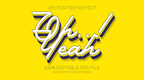 Yeah Text Effect Style Edytowalny Efekt Tekstowy Eps — Zdjęcie stockowe