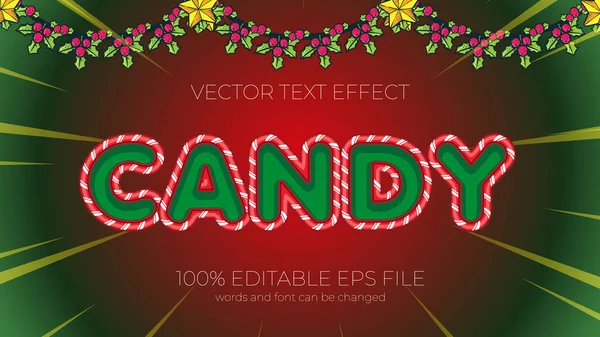 Texteffekt Candy Vektor Illustration — Stockfoto