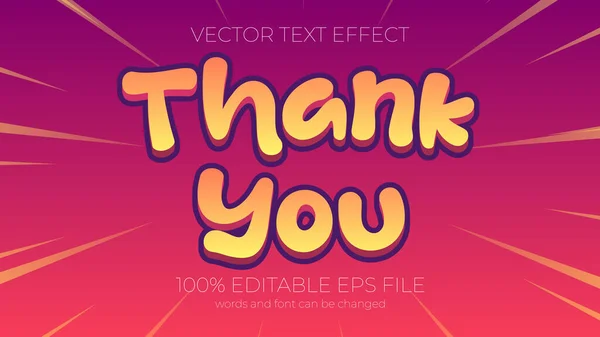 Tack Text Effekt Stil Eps Redigerbar Text Effekt — Stockfoto