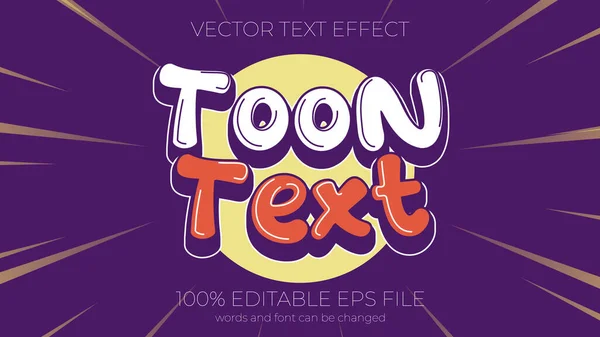 Toon Text Effekt Stil Eps Redigerbar Text Effekt — Stockfoto