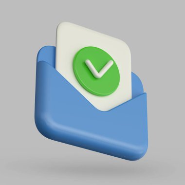 Işık arkaplanında 3d simge postası izole edildi