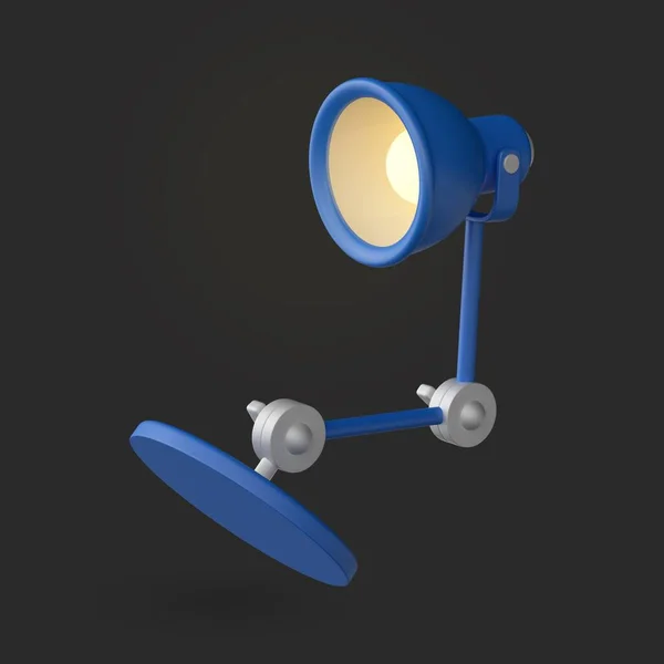 Icon Lamp Isolated Dark Background — Foto de Stock