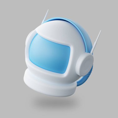 3D ikon Kozmonot Miğferi, Astronot kaskı. Görüntü, görüntüleme.