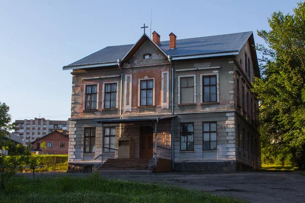 Increíble Edificio Residencial Histórico Drohobych Ucrania — Foto de Stock