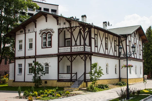 Bela Vila Histórica Madeira Truskavets Ucrânia — Fotografia de Stock
