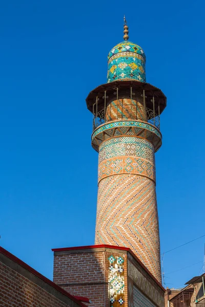 Blick Auf Das Minarett Der Historischen Blauen Moschee Jerewan Armenien — Stockfoto
