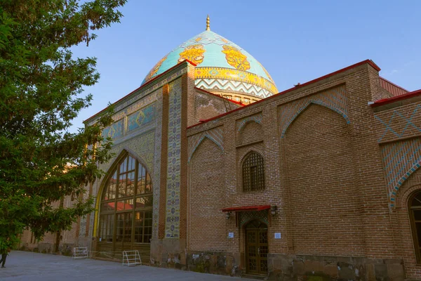 Άποψη Της Πρόσοψης Του Ιστορικού Μπλε Τζαμιού Στο Ερεβάν Αρμενία — Φωτογραφία Αρχείου