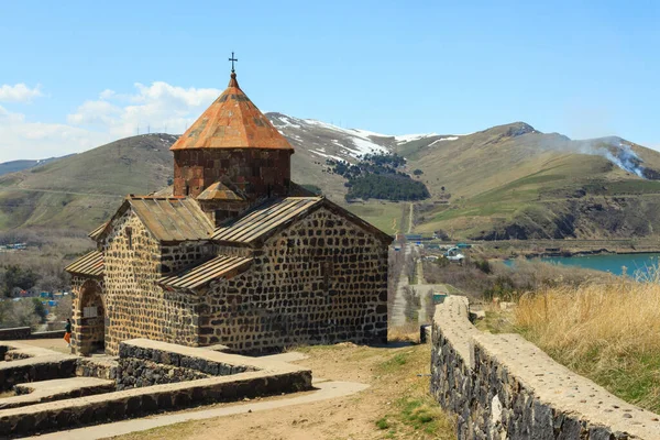 Здания Древнего Монастыря Севанаванк Около Озера Севан Армении — стоковое фото