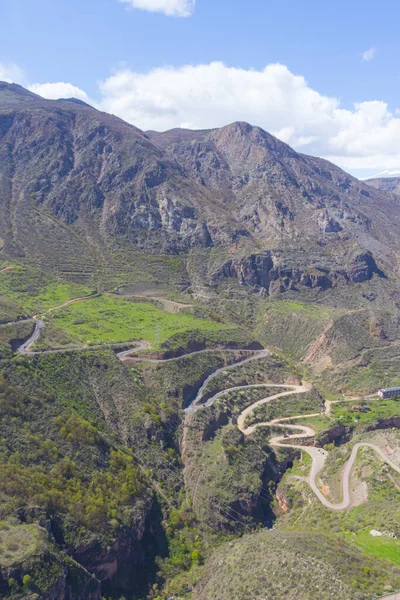 Vue Sur Les Montagnes Près Monastère Tatev Printemps Arménie — Photo