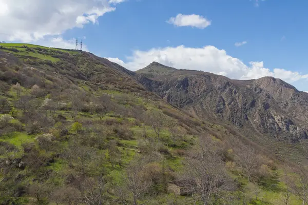 Vue Sur Les Montagnes Près Monastère Tatev Printemps Arménie — Photo