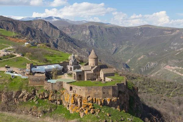 Άποψη Της Μονής Tatev Ένα Γραφικό Μέρος Στα Βουνά Αρμενία — Φωτογραφία Αρχείου