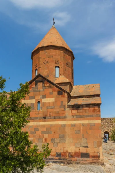 View Astvatsatsin Dome Drum Famous Ancient Monastery Hor Virap Armenia — Fotografia de Stock