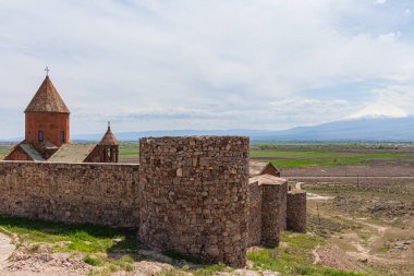 Beautiful view of the historic Khor Virap Monastery near Yerevan. Armenia