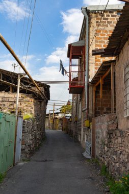 Erivan 'ın Kond' un en fakir semtinin sokakları. Ermenistan