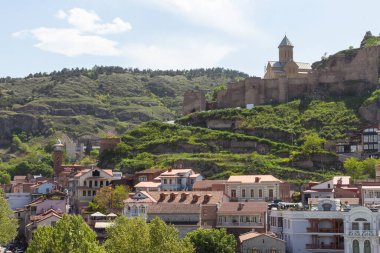 Beautiful view of the old city of Tbilisi on a sunny day, Georgia country