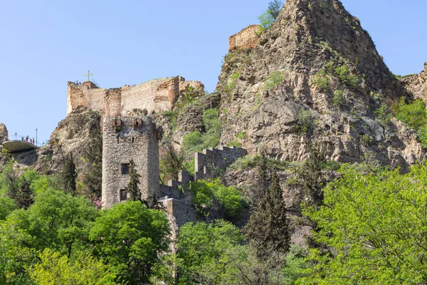 An ancient defense tower on the territory of Narikala fortress in Tbilisi. Georgia country