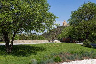 View of the Tabori Monastery, built on a hill in Tbilisi. Georgia country