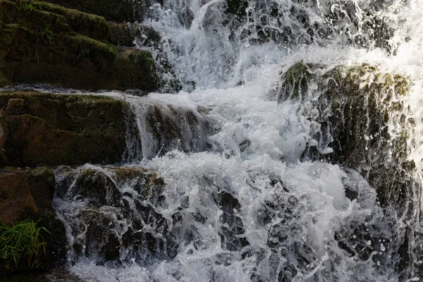 Pohled Vodopád Botanické Zahradě Tbilisi Gruzie Země — Stock fotografie