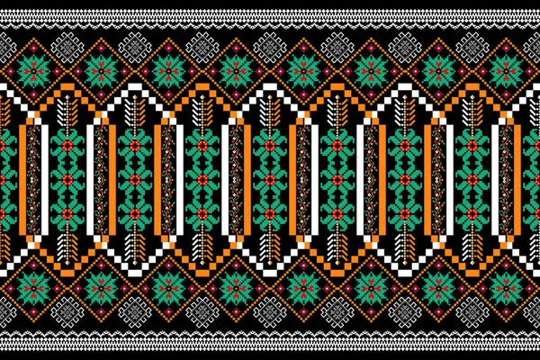 Hermosa Figura Tribal Ucraniano Geométrica Étnica Oriental Patrón Tradicional Sobre — Vector de stock