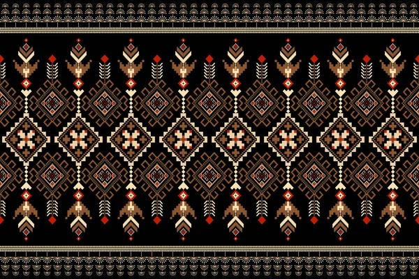 Hermosa Figura Tribal Ucraniano Geométrica Étnica Oriental Patrón Tradicional Sobre — Vector de stock