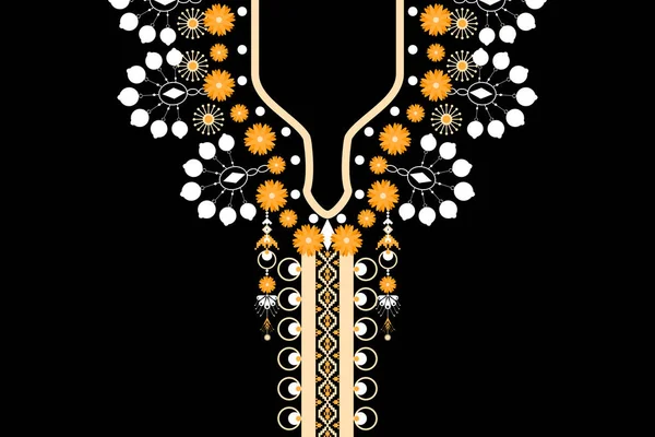 Beautiful Figure Tribal Geometric Ethnic Oreintal Pattern Traditional Background Necklace — Stock Vector
