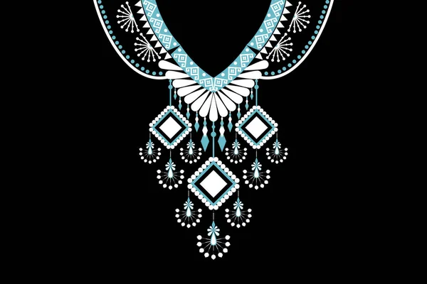 Hermosa Figura Tribal Geométrica Patrón Collar Étnico Tradicional Sobre Fondo — Vector de stock