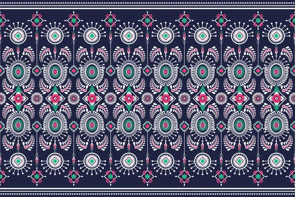 Beautiful Figure Tribal Indian Geometric Ethnic Oriental Pattern Traditional Blue — Stock Vector