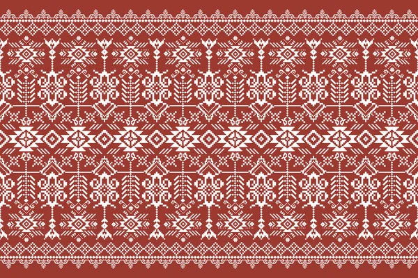 Schöne Figur Stammesindische Geometrische Ethnische Orientalische Muster Traditionellen Background Red — Stockvektor