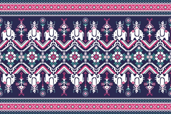 Прекрасна Фігура Племінний Геометричний Східний Візерунок Традиційний Пурпуровому Фоні Ацтекський — стоковий вектор