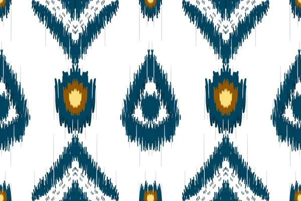 Hermosa Figura Tribal Africana Ikat Patrón Sin Costura Tradicional Sobre — Archivo Imágenes Vectoriales