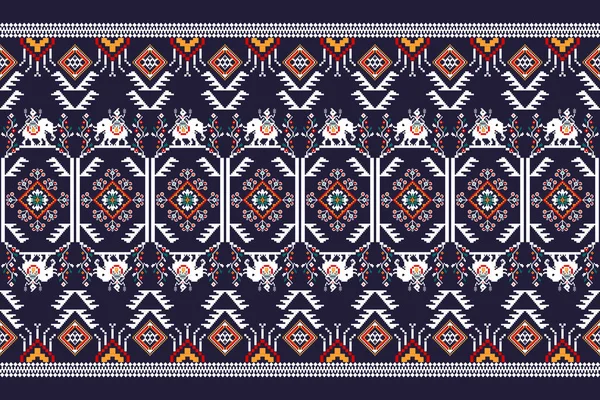 Hermosa Figura Tribal Africana Geométrica Patrón Oriental Tradicional Sobre Fondo — Vector de stock